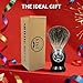 KIKC Hand Crafted Pure Badger Shaving Brush for Wet Shave, Soft Bristle, Wood Handle Black Color, Best Gift for Bearded Man
