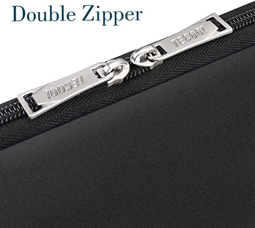 TECOOL Laptop Sleeve Case for 13 MacBook Air M2 M1 2022-2018, 13 Macbook Pro M2 M1 2022-2016,12.3 Surface Pro 8 7 6 5 4 X, 12.4 Surface Laptop Go, xps 13 Waterproof Protective Cover with Pocket,Black