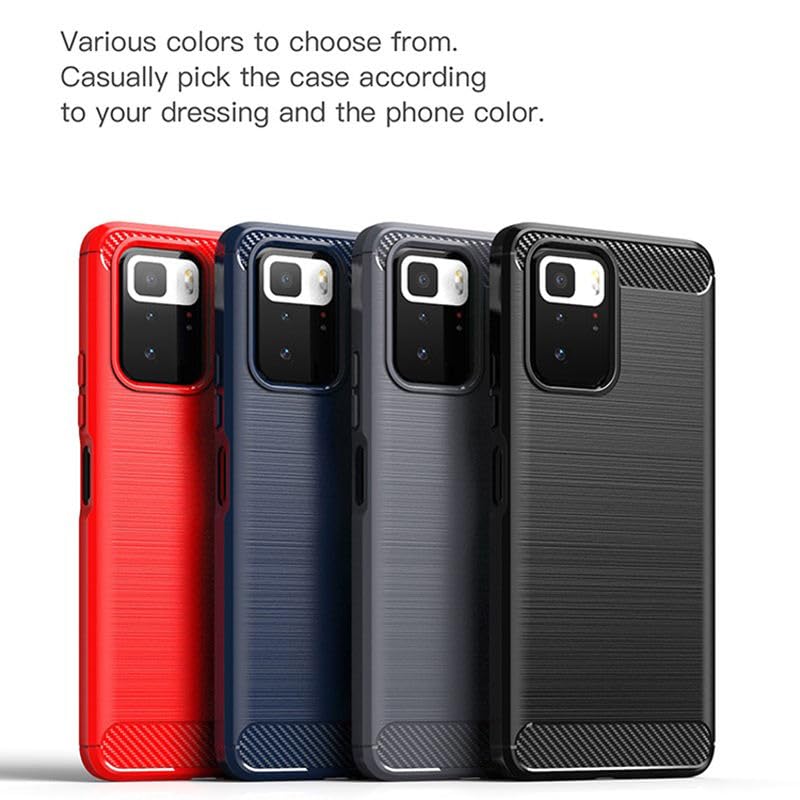 Image of Hybrid Carbon Fiber Back Case for Poco X3 GT (Blue)