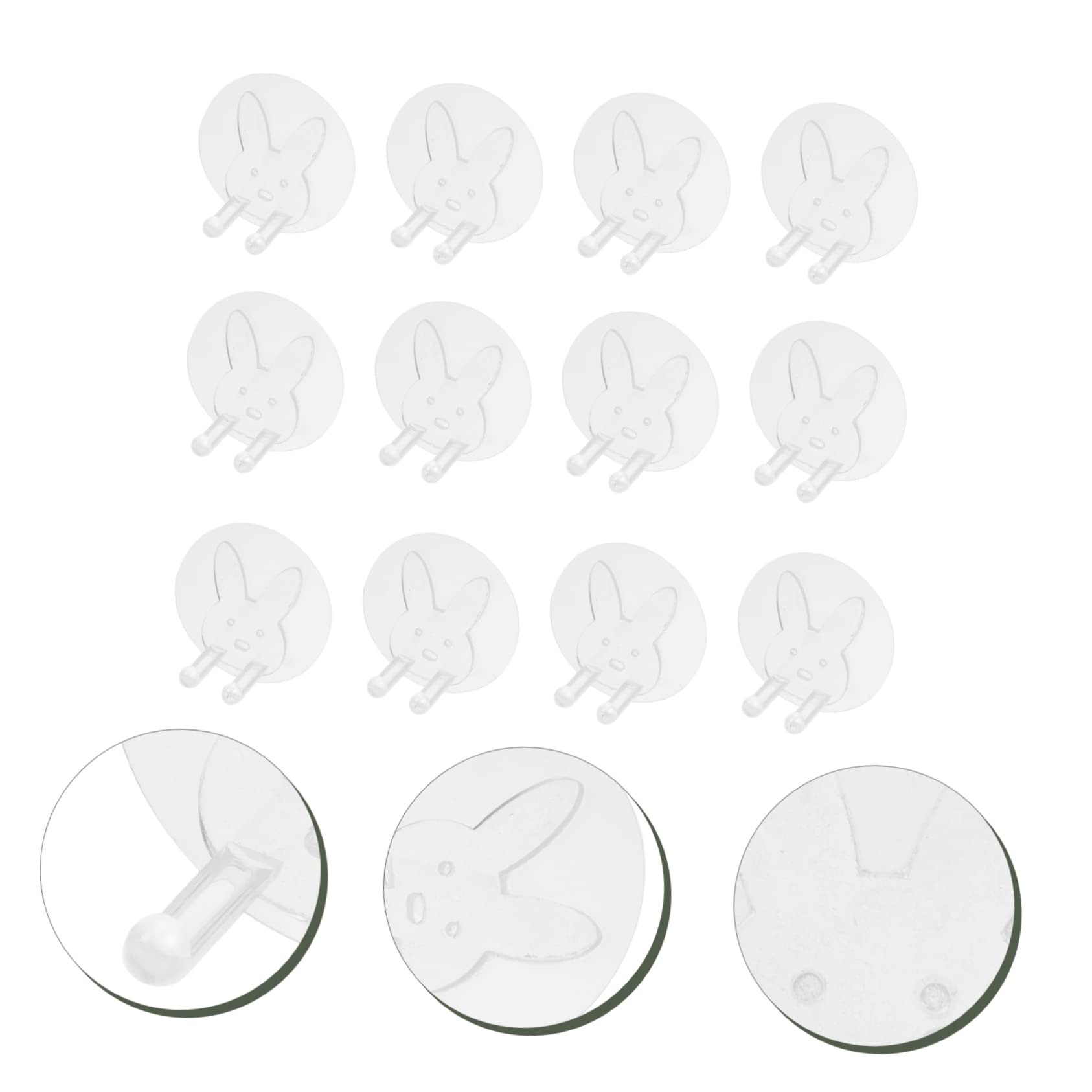 ABOOFAN 60piezas Ganchos De Pared De Transparentes Autoadhesivos De Perfectos Para Organización y Decoración Cocina Baño y Dormitorio