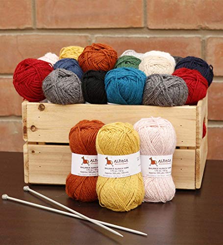 Blend Alpaca Yarn Wool Set of 3 Skeins DK Weight - Heavenly Soft and Perfect for Knitting and Crocheting (Gray, DK)