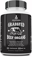 Ancestral Supplements Grass Fed Beef Organs (Desiccated) — Liver, Heart, Kidney, Pancreas, Spleen (180 Capsules)