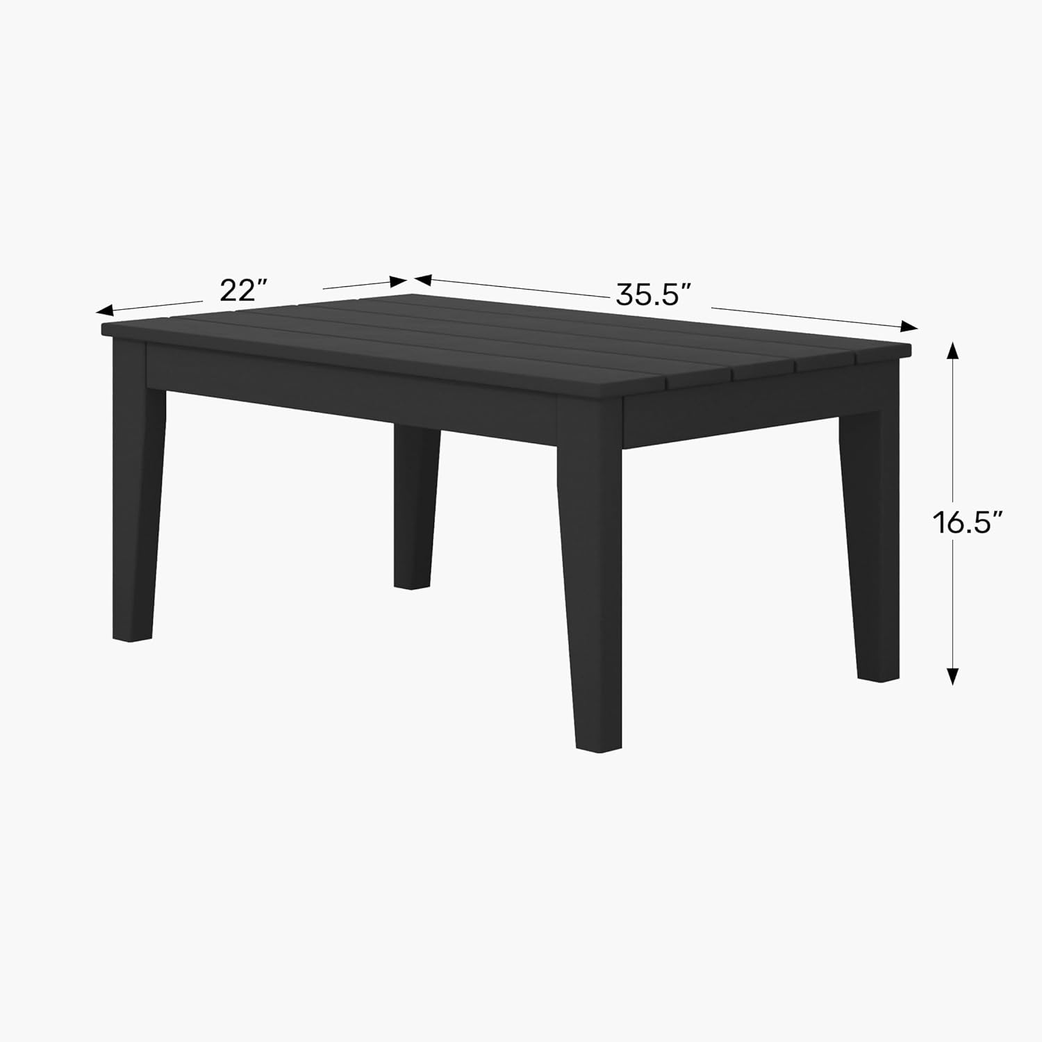 WestinTrends Malibu Low Outdoor HDPE Patio Rectangle Coffee Table, Sand