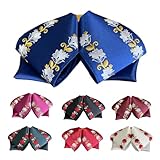 Hello Mariachi Unisex Professional Mariachi Charro Bow Tie Mexican Bow Flower Desing moño charro Mexicano (BLACK)