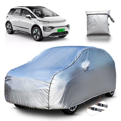 Image of Continental [SilverGuard] Dual Belts Extra Protection MG Windsor Car Cover (2025-2026) Build with Triple Stitched,Waterproof & Dustproof Car Cover for MG Windsor (Metallic Silver).