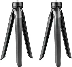 POPETPOP Suporte de telefone de tripé de transmissão ao vivo, 2 peças, altura ajustável, estabilizador portátil para streaming de celular, suporte portátil para tirar fotos e vlog