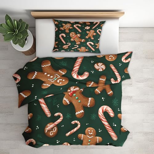 Generisch Bettwäsche 135x200 Smaragd Grüne Weihnachten -...