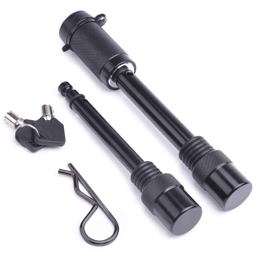 MNJ Motor Trailer Hitch Lock Pin Set, 5/8 and 1/2 Inches Black Pins