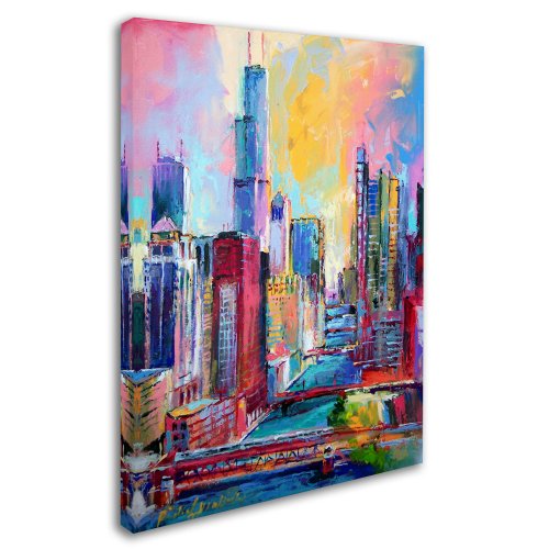 Chicago 3 By Richard Wallich, 24X32-Inch Canvas Wall Art #TOP1