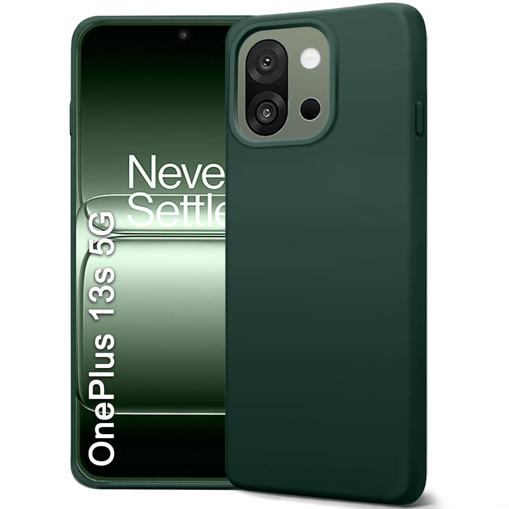 TheGiftKart Genuine Liquid Silicone Back Cover Case for OnePlus 13s 5G | Soft Micro-Fibre Lining Inside | Camera Protection Bump | Shockproof Back Cover Case for OnePlus 13s 5G (Silicone, Green)-image-28