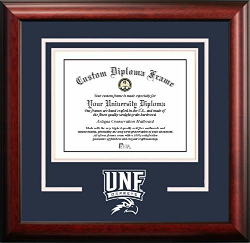 Campus Images NCAA North Florida Ospreys Spirit Diploma Frame 8.5 x 11 Inches Mahogany