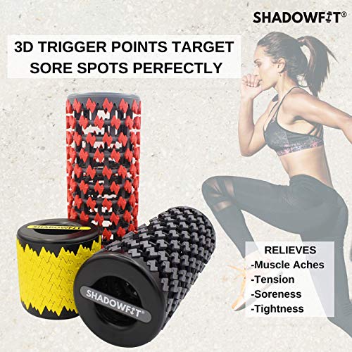 Image of Shadowfit Collapsible Foam Roller - Deep Tissue Trigger Point Massager for Muscle Ache, Back Pain, Myofascial Release, and Soreness | Small, Compact for Travel | Exercise, Yoga, Pain Relief