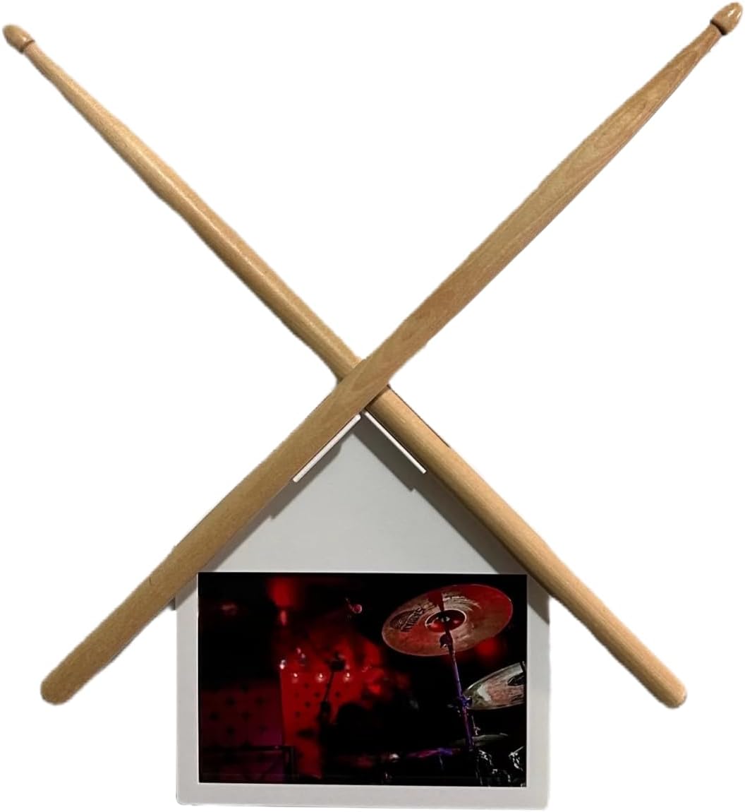 Wall Mount Drum Stick Holder, Drum Stick Display Rack for Collecting and Displaying, Card Holding Drum Stick Holder, Unique Drum Stick Display Rack for Drummers