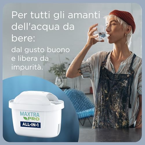 Filtro per l'acqua Potabile, Filtro Originale che Riduce il Cloro, Scala, PFAS e Metallo, Compatibile con Bottiglie d'acqua con Filtro, 1 Box(12 PCS)