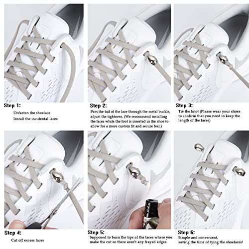 Anan520 Tieless Elastic Shoe Laces - Elastic No Tie Shoelace For Kids And Adults Sneakers White #TOP4