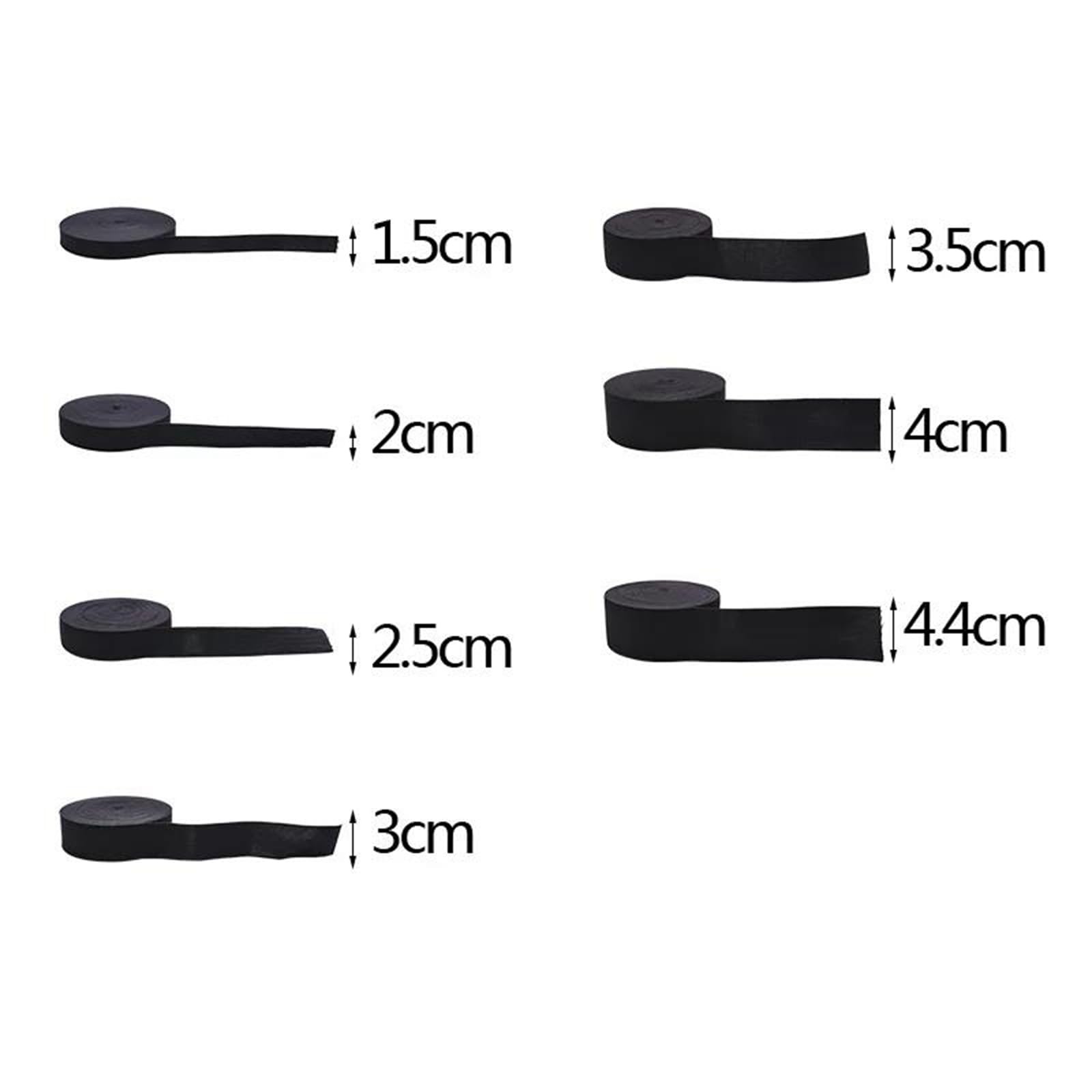 Bandas elásticas Banda elástica Ancha y Plana Elástico de 10 Metros de 15-45 mm for Costura, Manualidades, Ropa, Accesorios, puños elásticos, Negro, 40 mm(White,20mm)