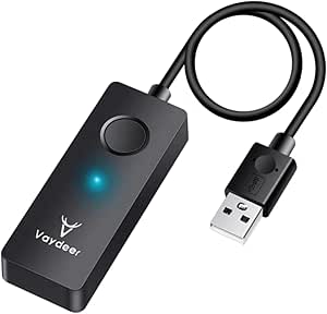 VAYDEER Mouse Jiggler USB Mouse Mover, Non Rilevabile, con Interruttore ON/off, Simula Movimento Mouse per Impedire Computer Entrare in modalità Sospensione, Muovi Mouse Automatico, Plug And Play