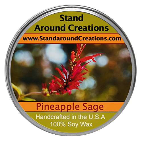 Premium 100% All Natural Soy Tureen Candle - 3 oz. - Pineapple/Sage: A Exotic Blend of Sweet Pineapple and Aromatic sage. Made w/Essential Oils.