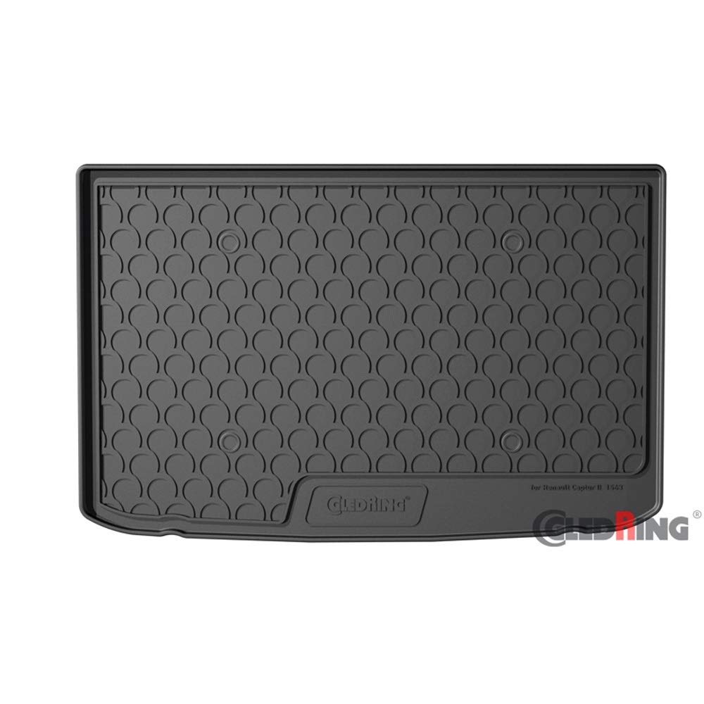 Gledring Tapis de Coffre Rubbasol (Caoutchouc) sur Mesure | compatible avec Renault Captur II 2020- (Sol en haut variable)