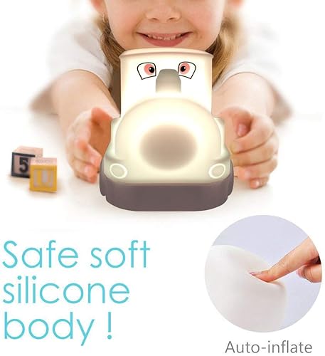 Miniatura 4 de Luz nocturna para niños con bonito diseño de tren, lámpara de noche LED para habitación de los niños con colores RGB intercambiables, luz nocturna