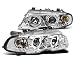 ZMAUTOPARTS BMW E46 3 Series 2Dr/ M3 Halo LED Projector Headlight Chrome