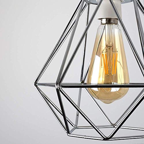 Lustre en métal chromé haut de gamme | Éclairage intérieur design et robuste - 5
