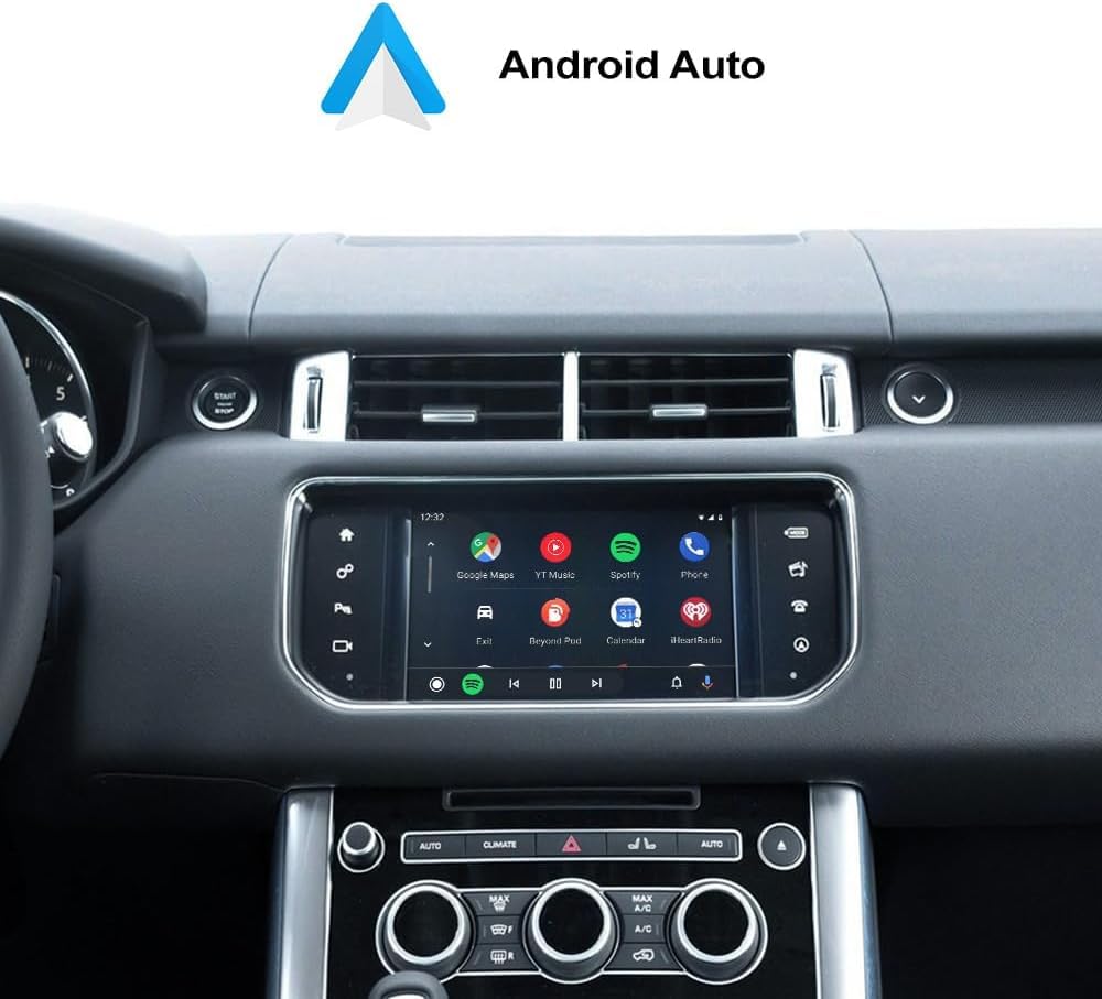 Andream Carplay bezprzewodowy Android Auto Carplay zestaw doposażenia dla Land Range Rover Sport Evoque Vogue Discovery 4 Jaguar XE XF, obsługuje nawigację lustrzaną
