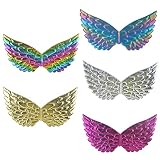 5 Pcs Unicorn Wings for Princess Costume Rainbow Unicorns Colorful Wing Accessories Birthday Hallowe