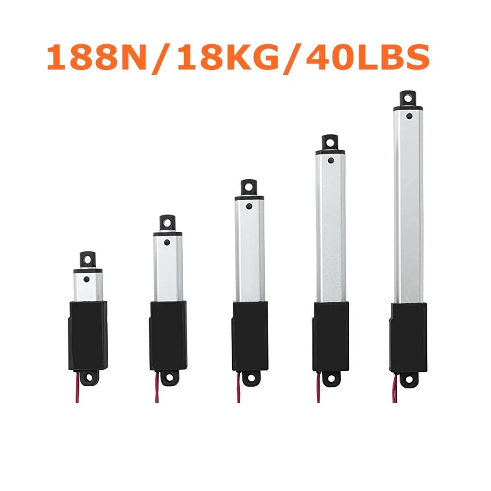 Boartechs 6V 12V 24V DC Linear Actuator DC Motor 30/50/75mm 100mm 150mm Stroke(6V 5MM S 188N,100)