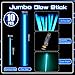 Lewtemi 10 Pcs Large Glow Sticks Big Giant Jumbo Halloween Christmas Emergency Light Stick for Camping Accessories, Survival Kit(Blue,14 Inch)