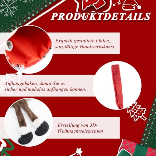 Solivive 4 Stück Nikolausstrumpf,Niedlich Weihnachtssocken Kamin,Weihnachten Weihnachtsstrumpf Personalisiert,Nikolaus Socken,Zum Dekorieren Von Weihnachtsbaum, Treppe, Kamin-Nachttisch