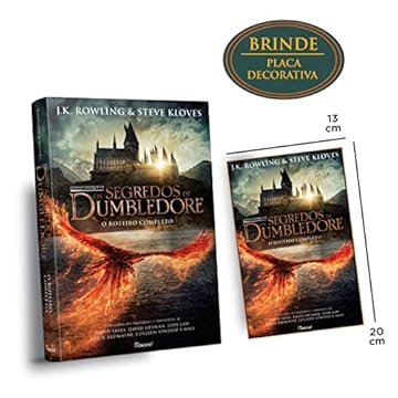 Capa do livro Animais Fantásticos: os segredos de Dumbledore (capa dura com sobrecapa) + Brinde: O roteiro completo