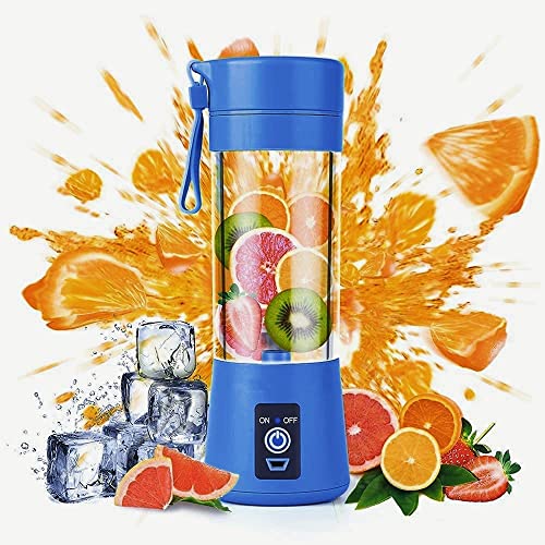 IP POWER Portable Electric Juicer Bottle Blender Grinder Mixer, 6 Blades Rechargeable Bottle with USB cable (Multi color) (Only for soft fruit & vegetable)