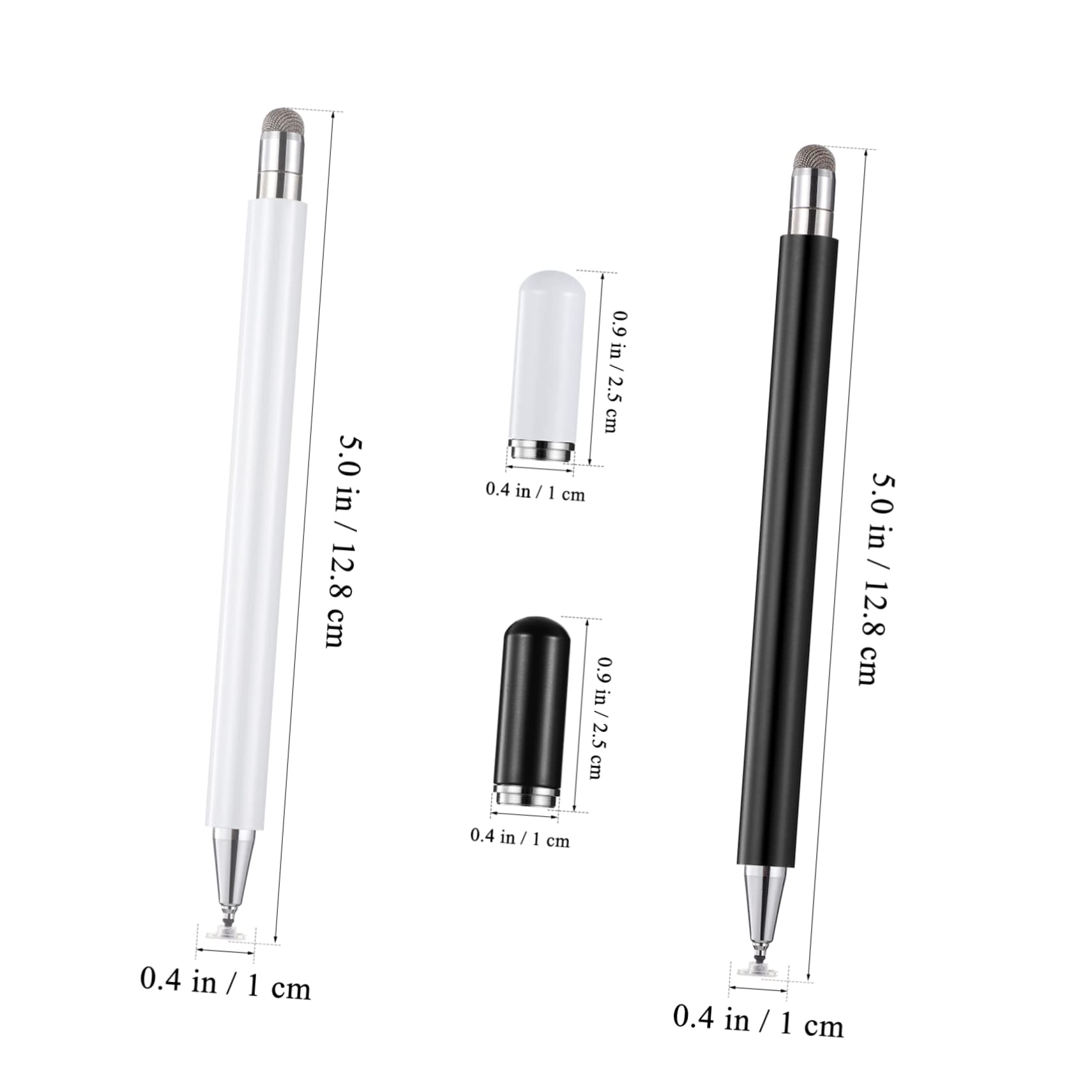 UKCOCO 8piezas Lápiz Stylus Capacitivo De Doble Punta para Pantallas Táctiles Compatible Móviles y Tablets Punta De Flexible y Silenciosa Paquete
