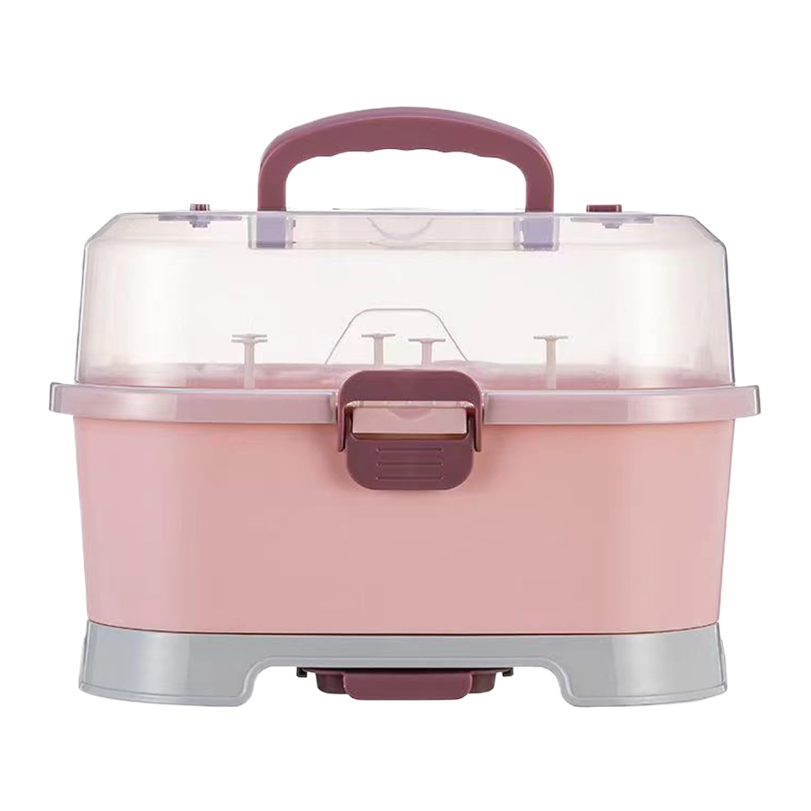 Générique Organisateur De Rangement Pour Biberons, Boîte de Rangement Portable pour Grands Biberons avec Couvercle, Support Amovible Pour Évier Lave-Vaisselle Réfrigérateur Enfant
