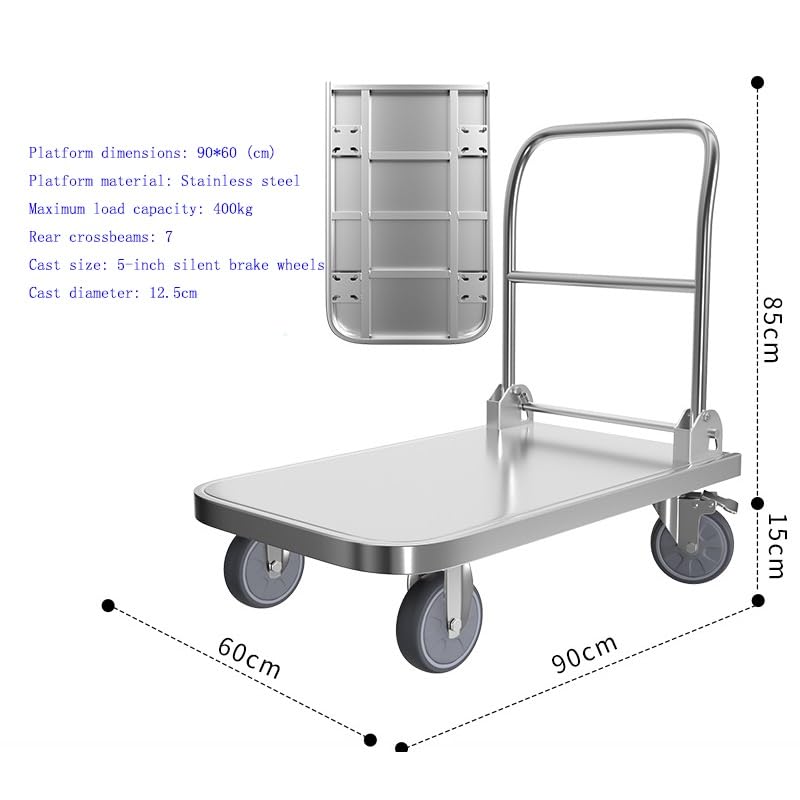 Carretilla Plataforma Plegable de Acero Inoxidable miniatura 2