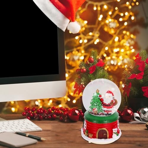 Bola de cristal navideña con caja de música integrada para decoración de escritorio Mipcase 4