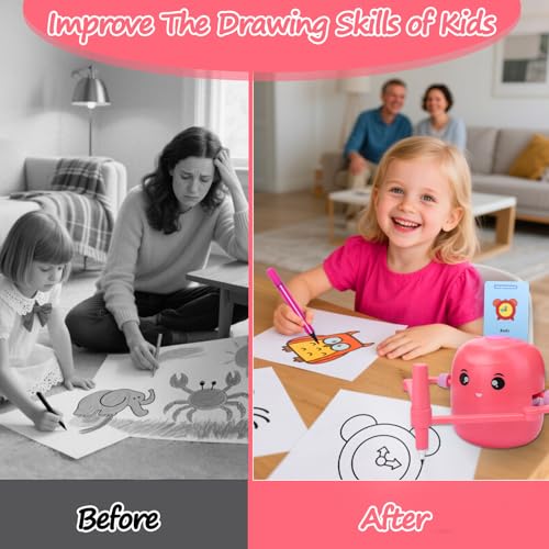 Updated Smart Magic Drawing Robot with Cards for Kids,I Draw Robot Children's Drawingrobot Learning Education Toys Top Kids Toy 2025 Painting Machine,Christmas Must Have Toys 2025 Birthday Gift
