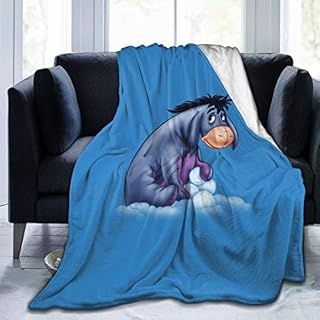JKU Eeyore Fleece Blanket Super Soft Large Lightweight Cozy Luxury Sofa Bed Throw Flannel