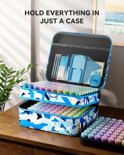 Image of ARTDOT 240 Slots Storage Container for Diamond Art Kits for Adults,Portable Bead Storage Boxes for Diamond Painting Accessories and Tools