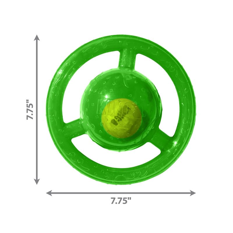 KONG Jumbler Disc, Medium/Large - Hundespielzeug - Ball für interaktiven Spaß - Ideal für mittelgroße und große Rassen - Unparfümiert - Wasserfest - Erwachsene Hunde