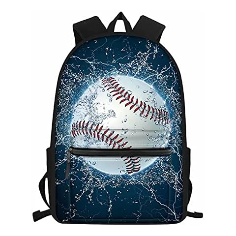 NETILGEN Mochila escolar de béisbol para niños y niñas con gran capacidad y diseño elegante Cover