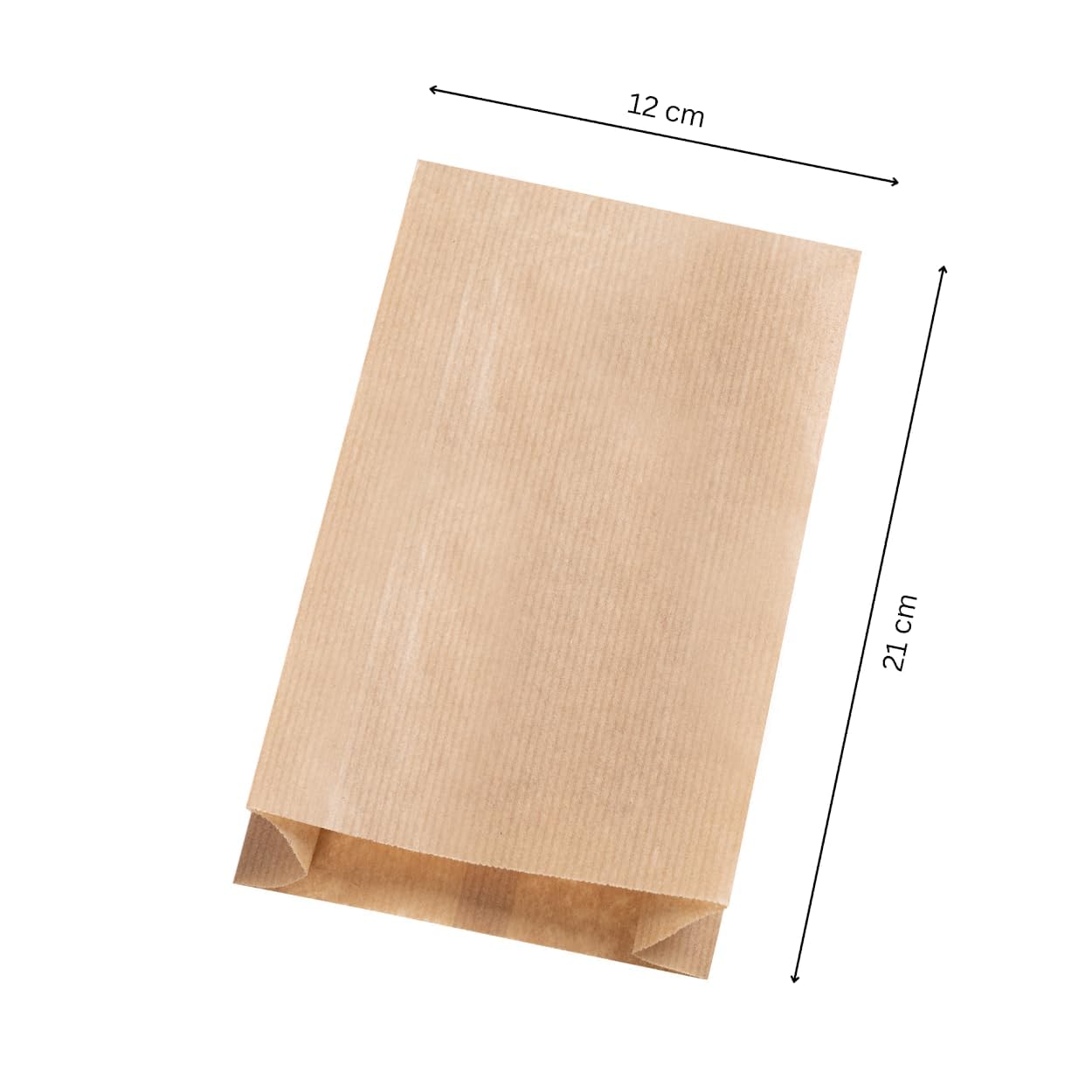 1000 Sacchetti 12 x 4,5 x 21 cm di carta marroni | sacchetto regalo | sacchetti carta per alimenti | buste piccoli | busta regalo grande | sacchi per alimenti | Cibo | Kraft | Pane | Panino