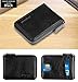 Admetus Men's Zipper Wallet Leather Bifold Wallets Slim RFID Blocking Zip Around Credit Card Holder Compact Small Wallet 2Litchi grain Black