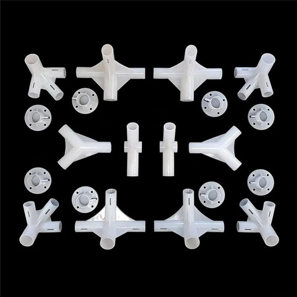 Gazebo Replacement Parts, Tent Feet Corner Center Connector Kit for 25mm and 19mm Pipes, For Plastic Fittings for Gazebo Awning Repair and Outdoor(20pcs)