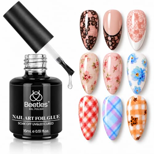 Beetles Nail Foil Glue Transfer Gel for Nails 1PCS 15ML
