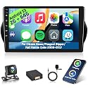 [2+64G] Android Autoradio für Citroen Nemo/Peugeot Bipper/FIAT Fiorino Qubo 2008-2017 mit Wireless Carplay & Android Auto, 10.1 Zoll Touchscreen Radio mit WiFi GPS DSP FM/RDS SWC + Rückfahrkamera