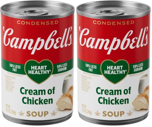 Image of Campbell's Condensed Heart Healthy Cream of Chicken Soup, 10.5 oz Can (Pack of 2)
