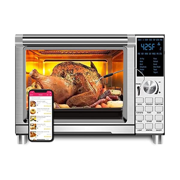 NUWAVE BRAVO XL 30-Quart Convection Oven with Flavor Infusion Technology with Integrated Digital Temperature Probe; 12 Presets; 3 Fan Speeds; 5-Quartz Heating Elements NUWAVE BRAVO XL 30-Quart Convection Oven with Flavor Infusion Technology with Integrated Digital Temperature Probe; 12 Presets; 3 Fan Speeds; 5-Quartz Heating Elements