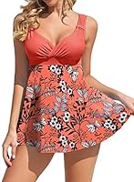 Byoauo V-Ausschnitt Tankini Set Bow Knot Front Zweiteilige Halter Swimdress mit Jungen Shorts